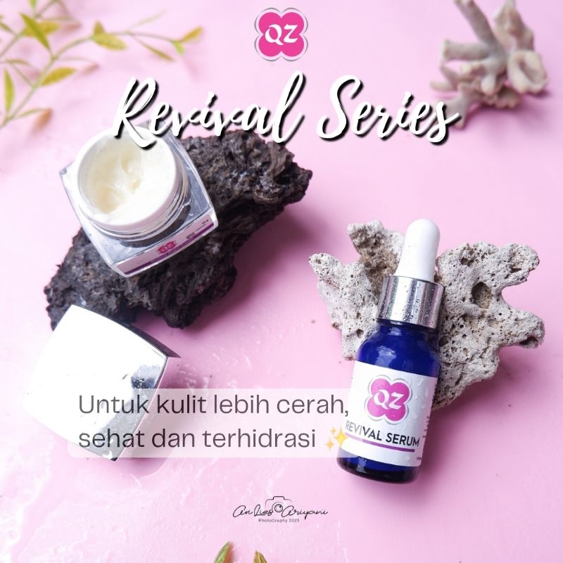 QZ REVIVAL SERIES | Retinol Series | Serum & Night Cream Retinyl Palmitate 1% | Skincare Flek Hitam,
