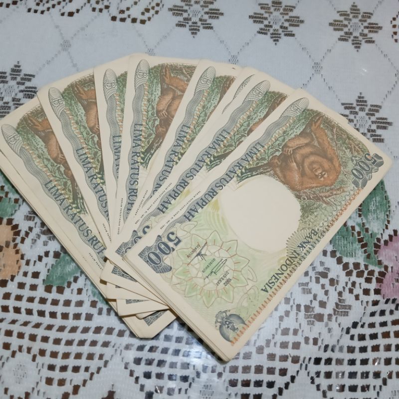 Uang 500 Kertas Gambar Monyet