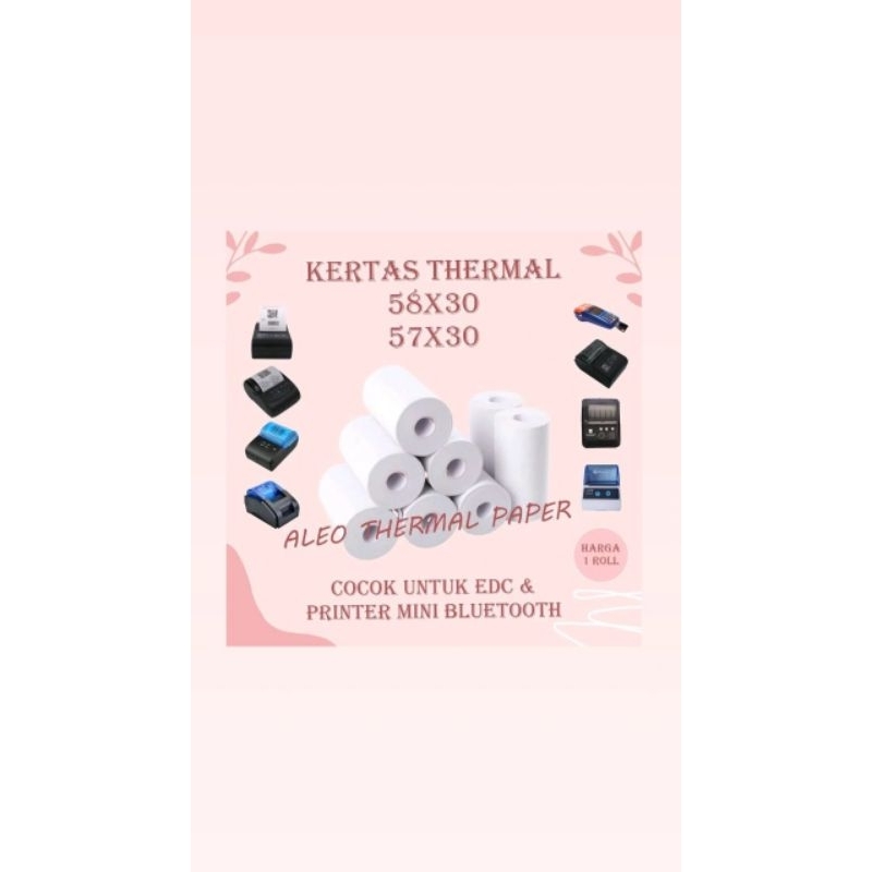 

10 ROLL KERTAS THERMAL BLUETOOTH PRINTER / EDC / KASIR LOGO BRI 57×31