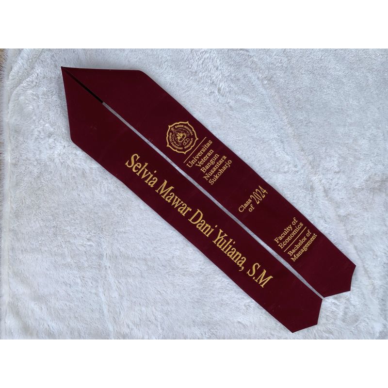 Selempang Wisuda Leher Polos ( Free Logo) #D