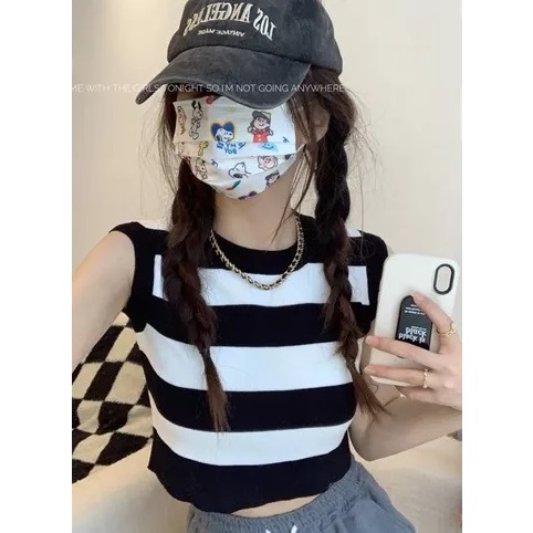 Tanktop Rajut Polet  Blouse Rajut Import - Atasan Fashion Korea Wanita