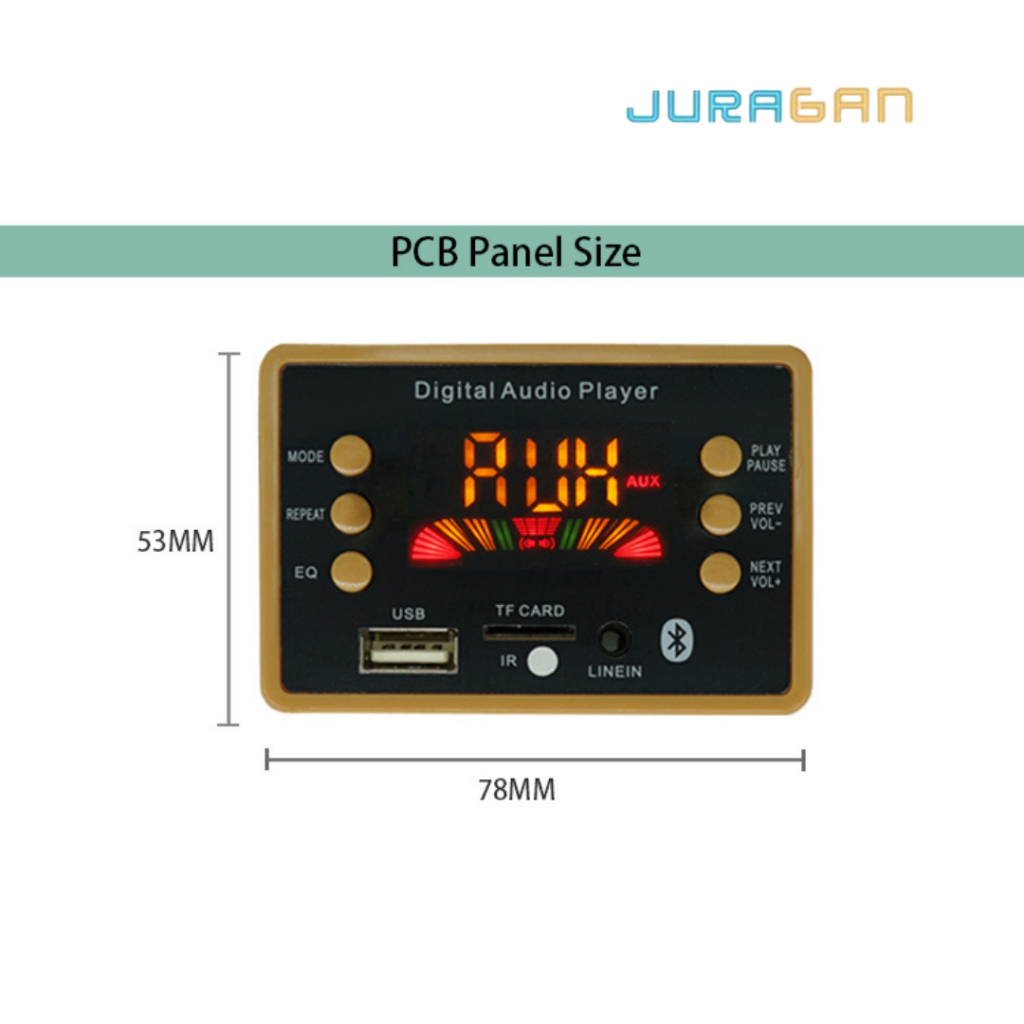 MODUL MP3 BLUETOOTH 5.0 RADIO AUX SD CARD 12V DC POWER AMPLIFIER CLASS D 101BT