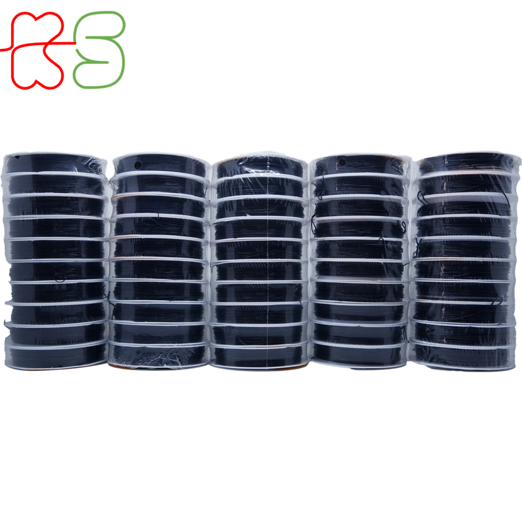 Tali Karet gelang elastis merk  crystal tec warna hitam DIY