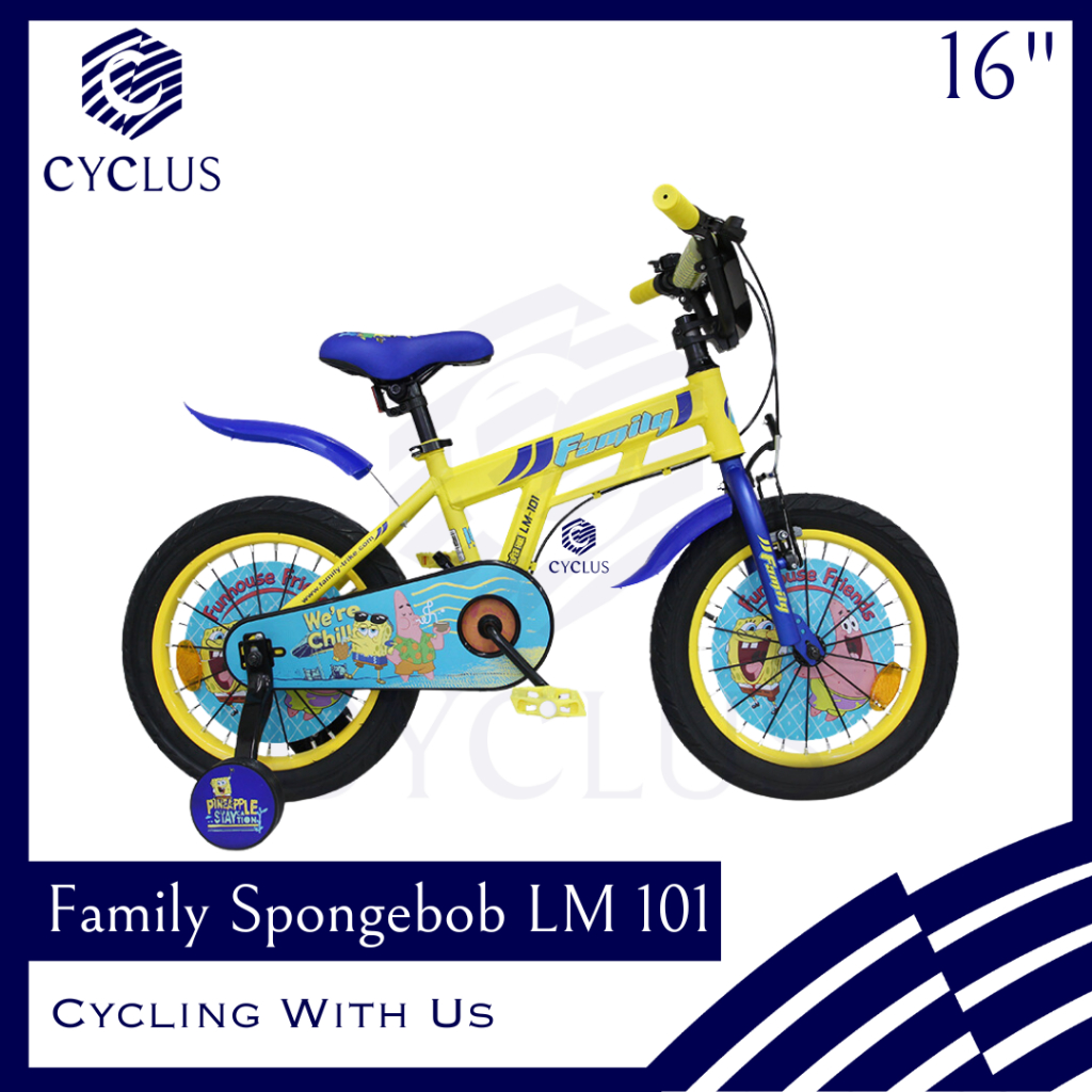 Sepeda BMX Anak Family Spongebob LM 101 Laki Perempuan 16 Inch NEW