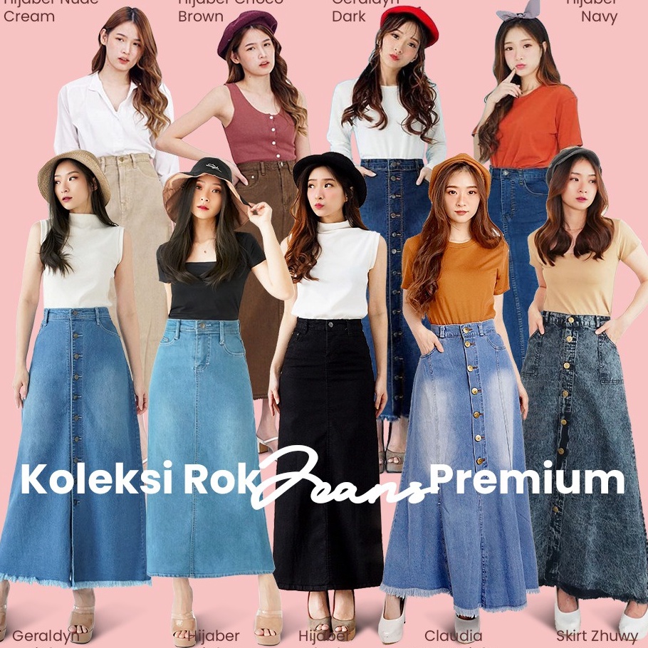 Promo Rok Panjang Kombinasi  Rok Long Hijaber KOMBINASI