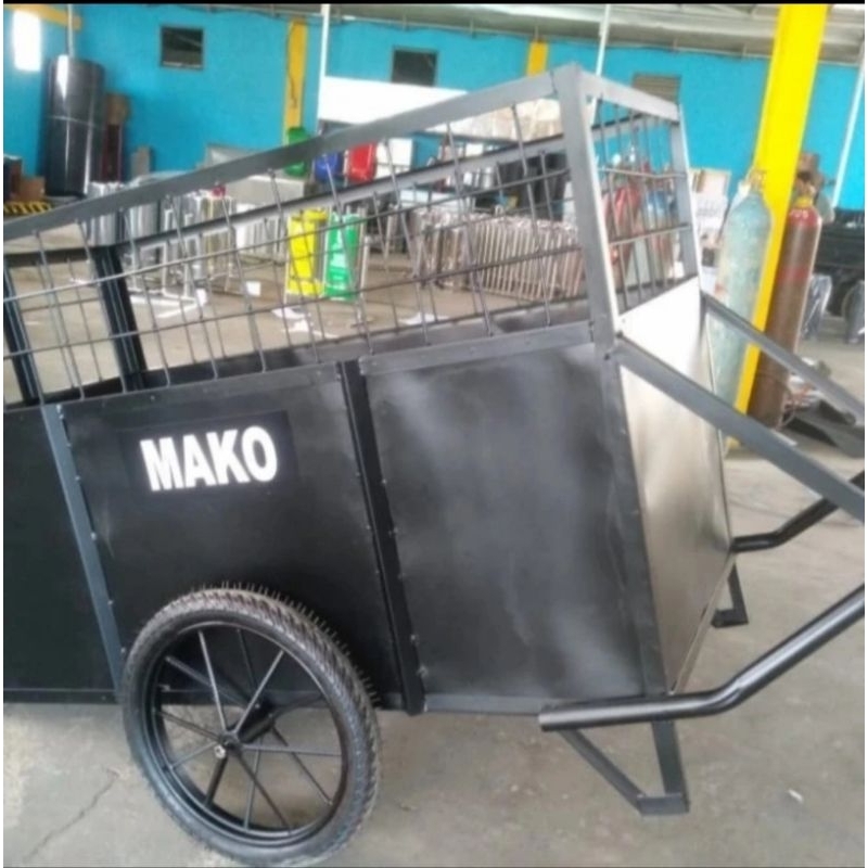 Gerobak sampah besi 160×80×100