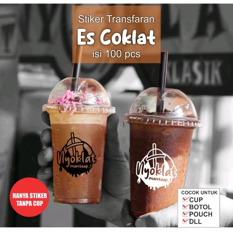 

Stiker Kemasan Minuman Es Coklat