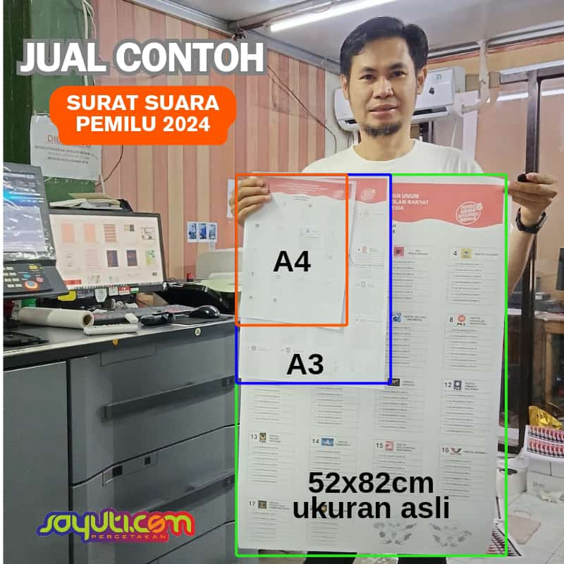 

Kertas Surat Suara Ukuran Asli 10 Lembar