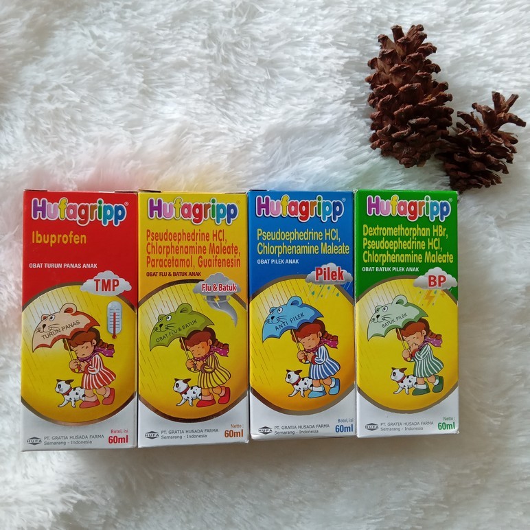 HUFAGRIPP | HUFAGRIP SIRUP 60ML | HUFAGRIP DEMAM MERAH | HUFAGRIP FLU BATUK KUNING | HUFAGRIP PILEK 
