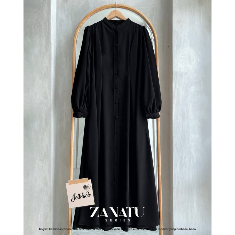 Saleeha-Zanatu series Abaya warna Jetblack