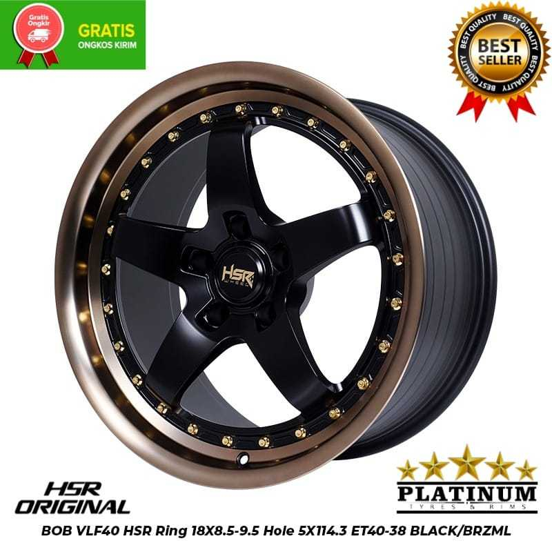 VELG MOBIL CAMRY CIVIC HRV XTRAIL INNOVA XPNDER HSR BOB RING 18X85/95 BLACK GOLD FOLIDH FREE ONKIR