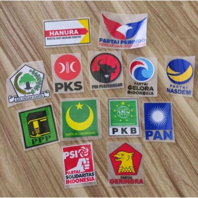 Stiker Sablon Setrika Logo Partai
