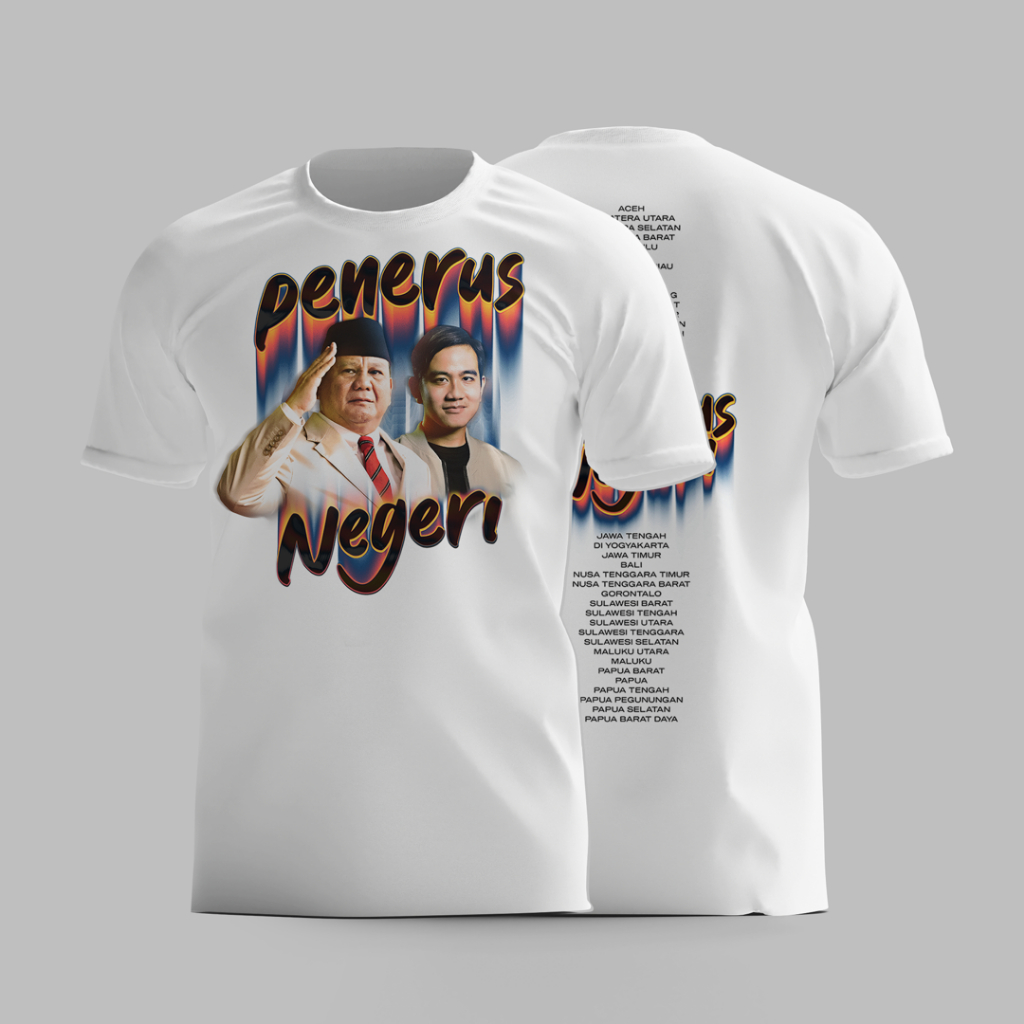 Official Merchandise - Kaos Nusantara Prabowo Gibran - Putih