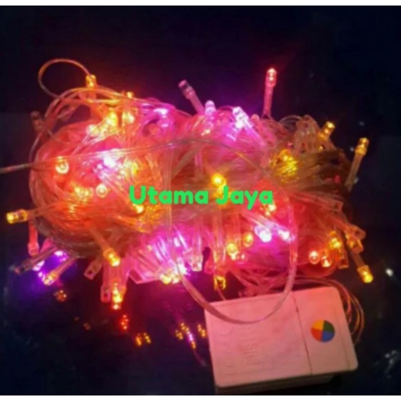 Lampu Hias Kelap Kelip Lampu Natal 100 LED 10 Meter Warna Warni Chakasu