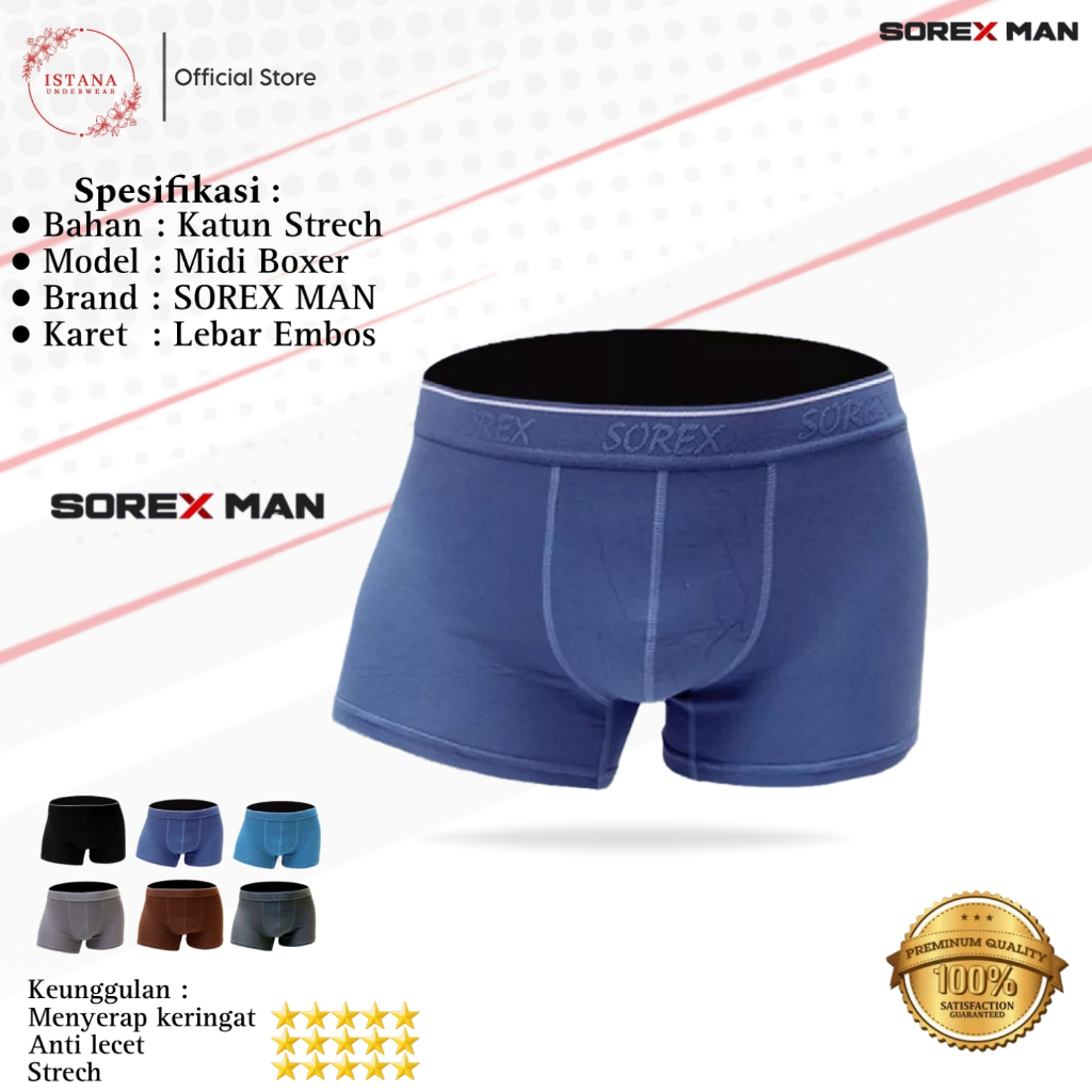 Celana Dalam Pria Dewasa Sorex Man / cd laki katun BOXER , BRIEF