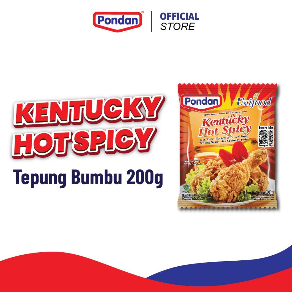 

Pondan Unifood Tepung Kentucky Hot Spicy 80g