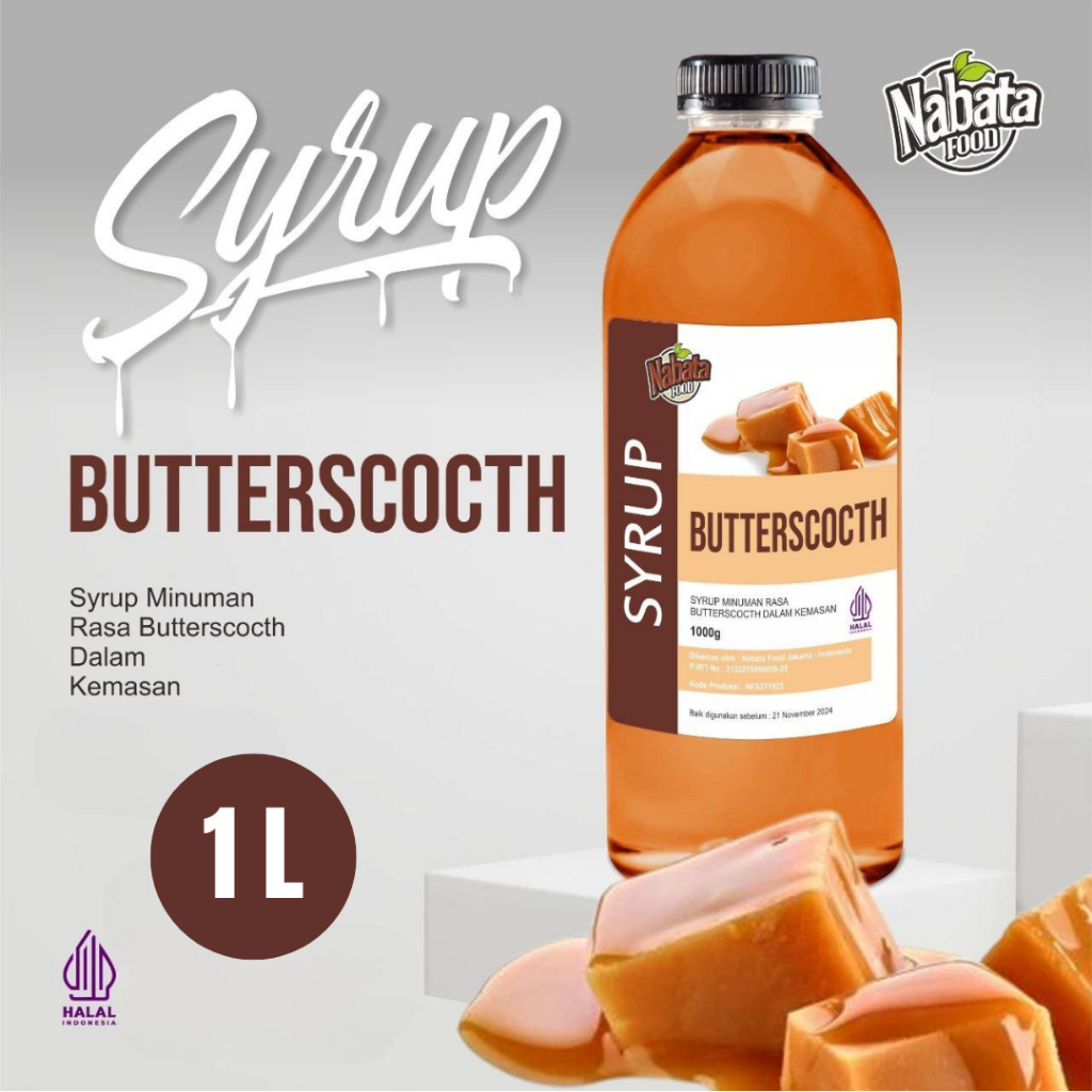 

Sirup Butterscotch Nabata Drink 1L - Butterscotch Syrup Nabata 1000 ml Untuk Kopi