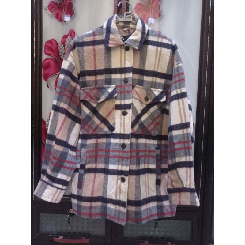 outer flanel Wool Zara