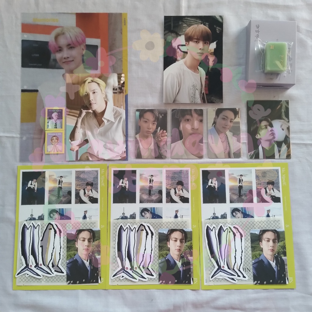 BTS Photocard PVC Stamp Dalmajung Jungkook Photofolio SG21 Jin j-hope set Memo21