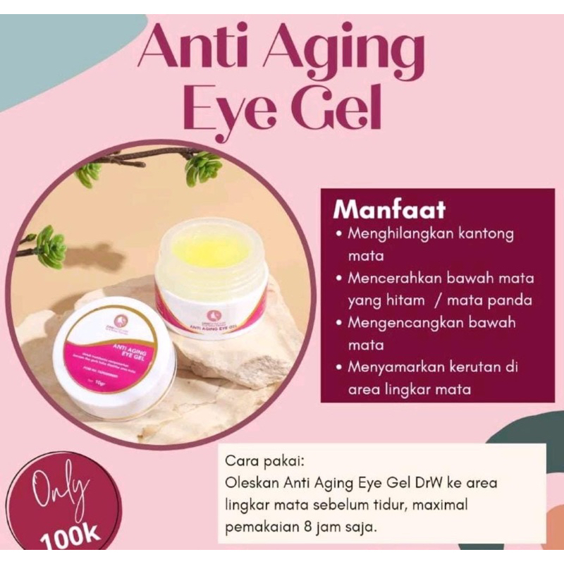 eye cream / anti aging eye gel / krim mata panda / krim kerutan mata drw skincare BPOM
