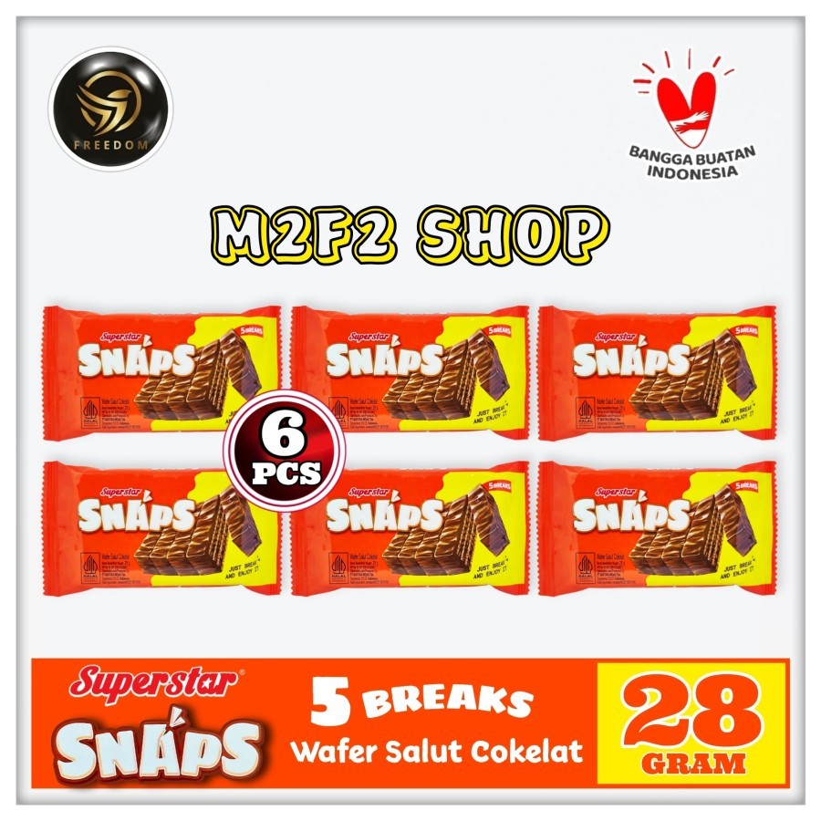 

Wafer Superstar Snaps Chocolate - 28 gr (Kemasan 6 Pcs)