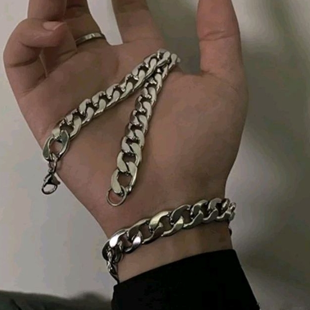 GELANG TITANIUM RANTAI JUMBO PRIA