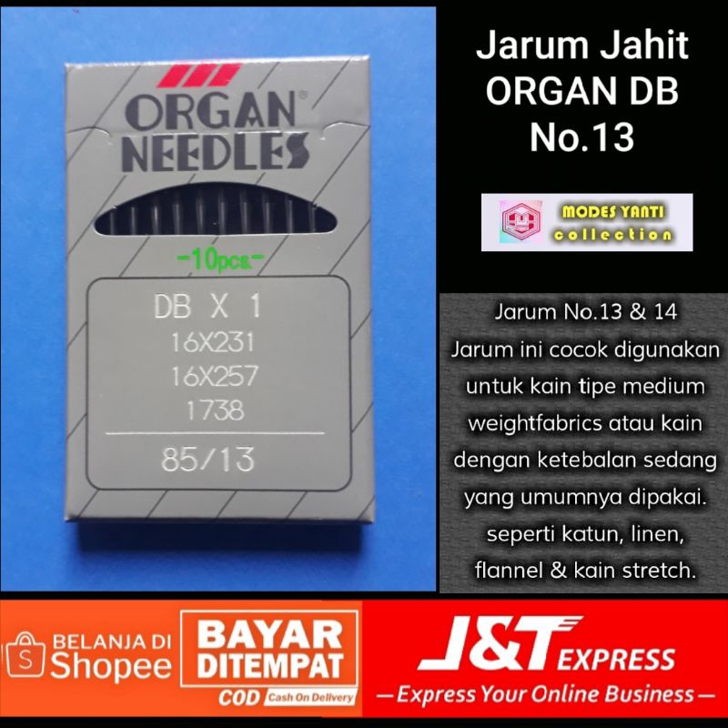 Jarum organ DB No.13 original