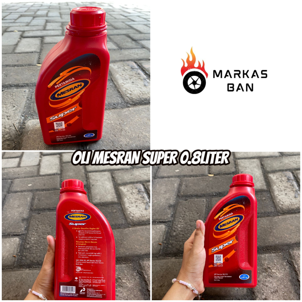 OLI MESRAN SUPER 0,8 | OLI MESIN MOTOR OLI MESRAN SUPER 20W-50 0.8 LITER 1 LITER ASLI PERTAMINA