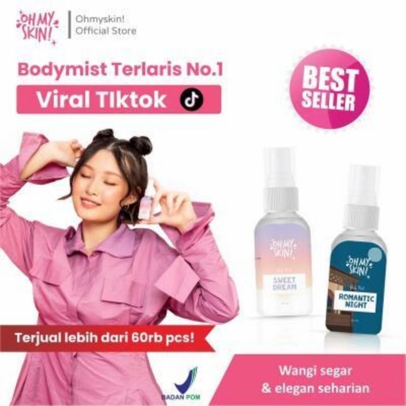 OH MY SKIN Bodymist BPOM Bodymist Parfum Badan Oh My Skin