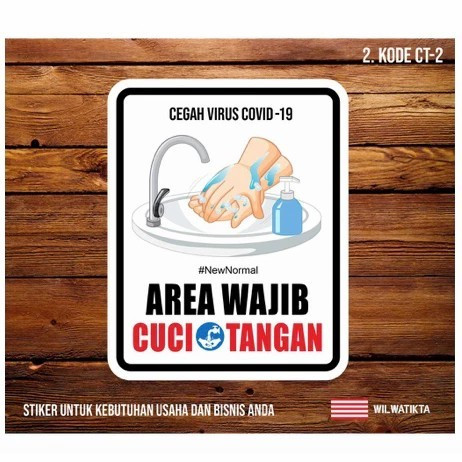 

STICKER VINYL AREA WAJIB CUCI TANGAN RAMBU K3 23X30