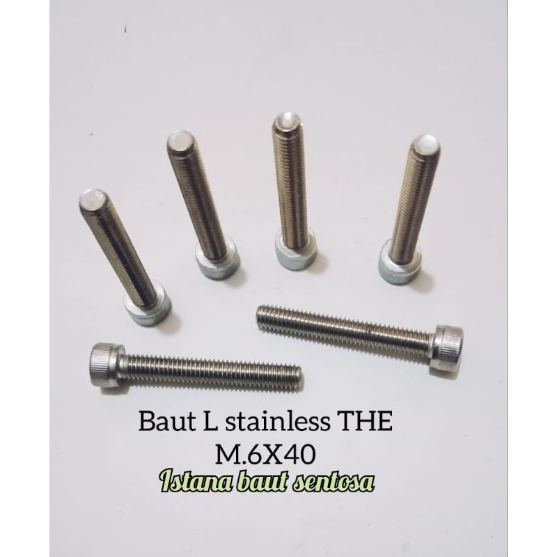 Baut L stainless THE M.6x40