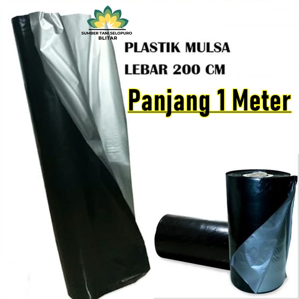 Plastik Mulsa 200 Cm 1 Meter Plastik Mulsa Hitam Perak