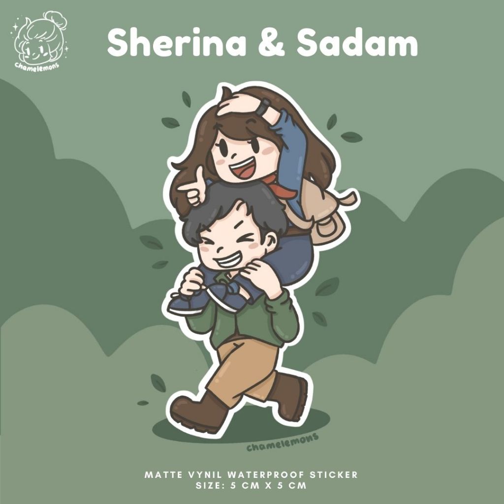 

Sherina & Sadam from Petualangan Sherina 2 - Waterproof Vynil Matte Sticker | Uk. 5 x 5 cm