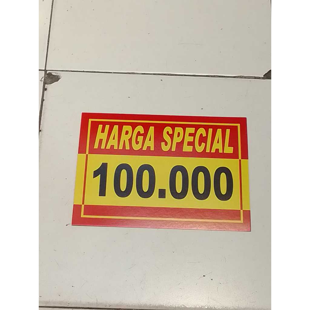 

Kertas Tulisan Harga Bandrol / Kertas Obral Harga Jualan ( HARGA SPESIAL 100.000)