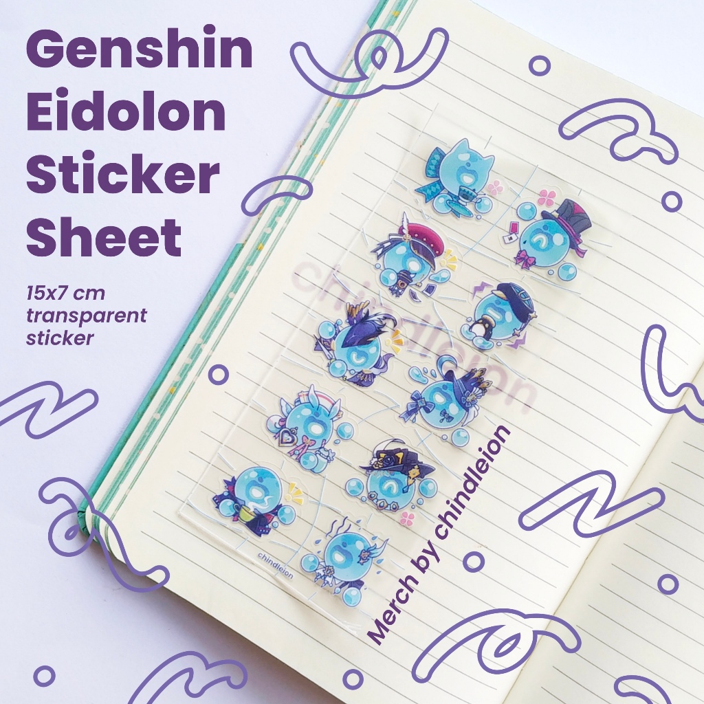 

Genshin Eidolon Sticker Sheet [fanmerch by chindleion]