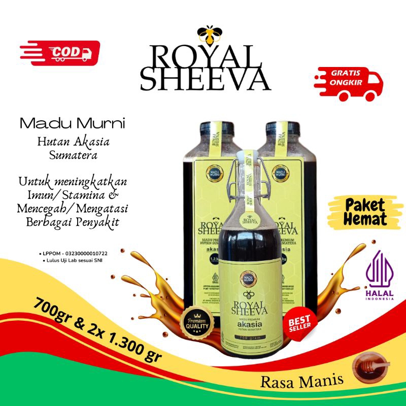 

bundle madu murni royal sheeva madu asli hutan akasia sumatera halal mui 3.300 gr lulus uji lab
