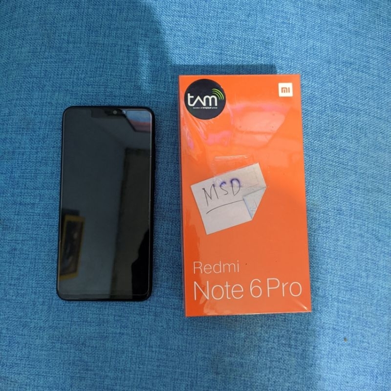 Hp Xiaomi Redmi note 6 Pro 32Gb Dus Lengkap tam Bekas