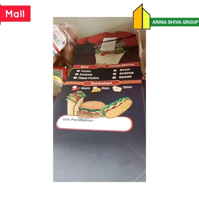 

100 LEMBAR KERTAS KEBAB TARIKAN UKURAN 25 × 9,5 CM HIGH QUALITY PAPER CRAFT TEBAL PRODUK TERBARU | KOTAK KEBAB KEKINIAN | DUS KEBAB VIRAL TIKTOK | KEMASAN KEBAB KEKINIAN | BOX KEBAB VIRAL | ARINA SHIVA GROUP 5895