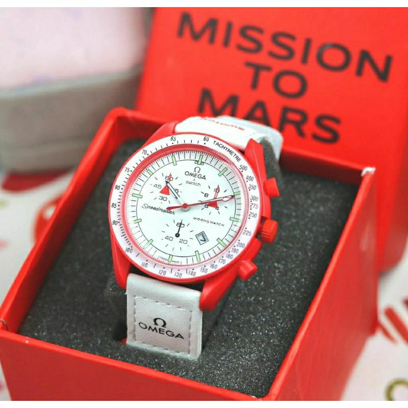 best seler jam tangan pria/wanita bisa pakai omega crono variasi strap kulit 02