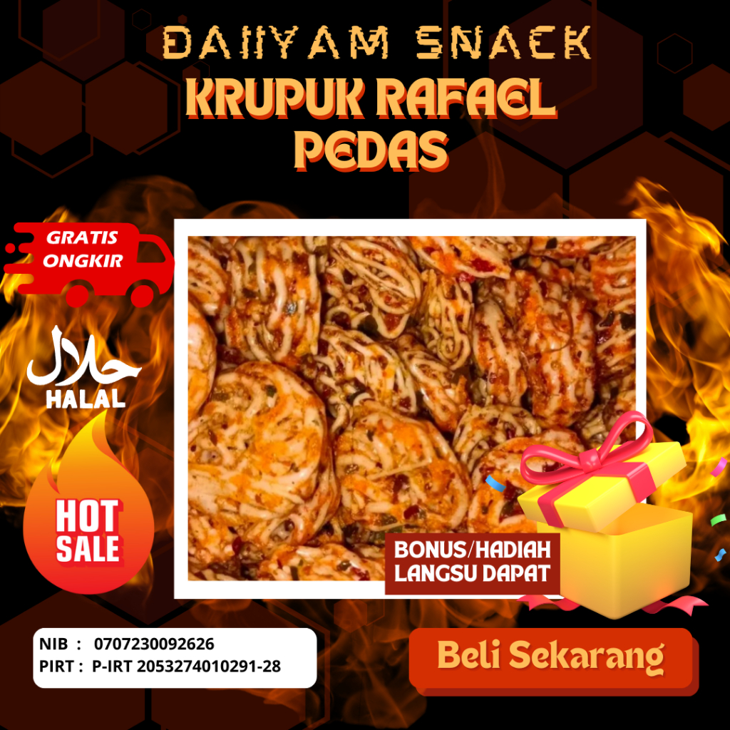 

Krupuk Rafael Pedas Daun Jeruk 1 Kg
