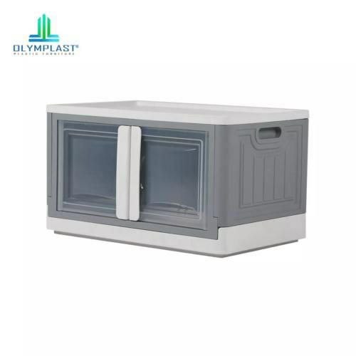 Olymplast OFS Kotak Penyimpanan Plastik Lipat 66x42x38cm Cream/Grey