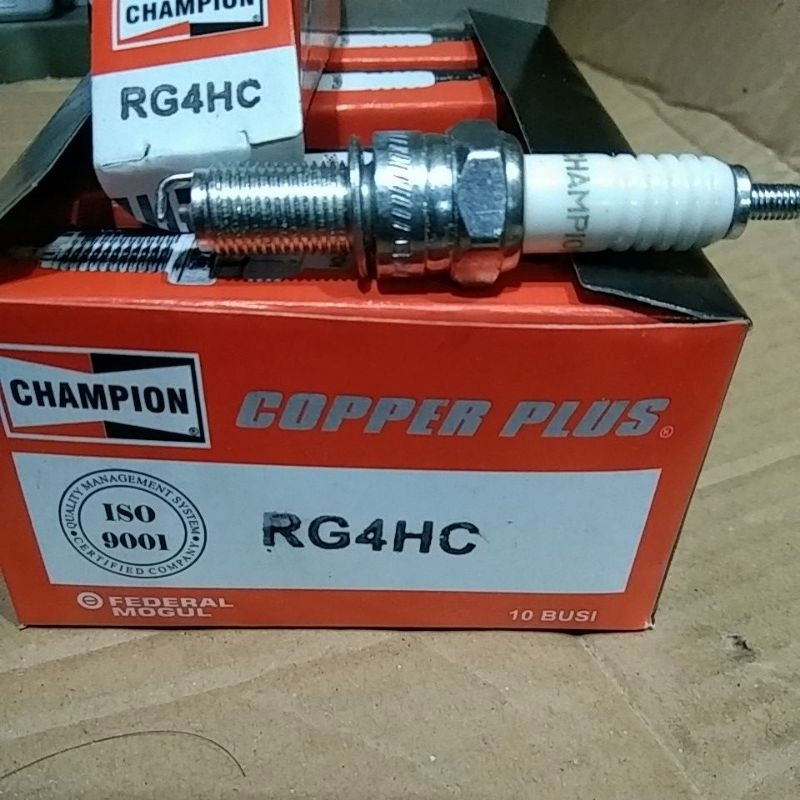 Paket 10 pcs busi RG4HC champion untuk motor vario beat nmax karisma supra 125 revo 110 vixion motor