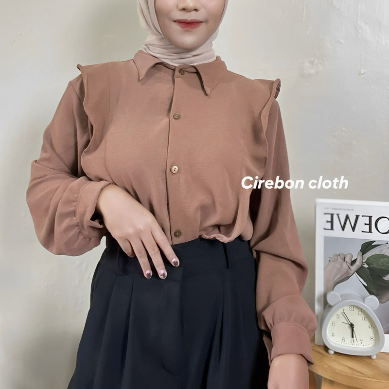 Cirebon Cloth - Poppy Blouse Ruffle / Kemeja Ruffle / Blouse Ruffle / Atasan Wanita Model Ruffle / K