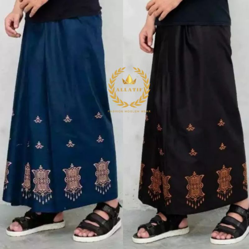 SARUNG / SARUNG BATIK PRIA DEWASA / PALAIKAT WADIMOR / SARWON NAVY / GERBANG