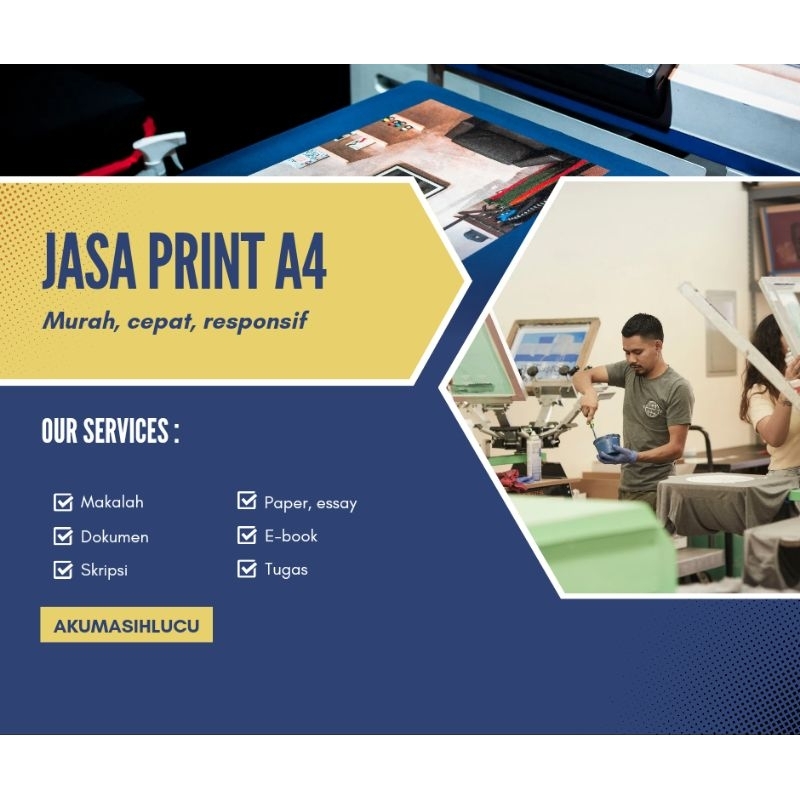 

JASA PRINT CETAK A4 75 GSM 80 GSM HITAM WARNA DOKUMEN BUKU SKRIPSI TUGAS DLL