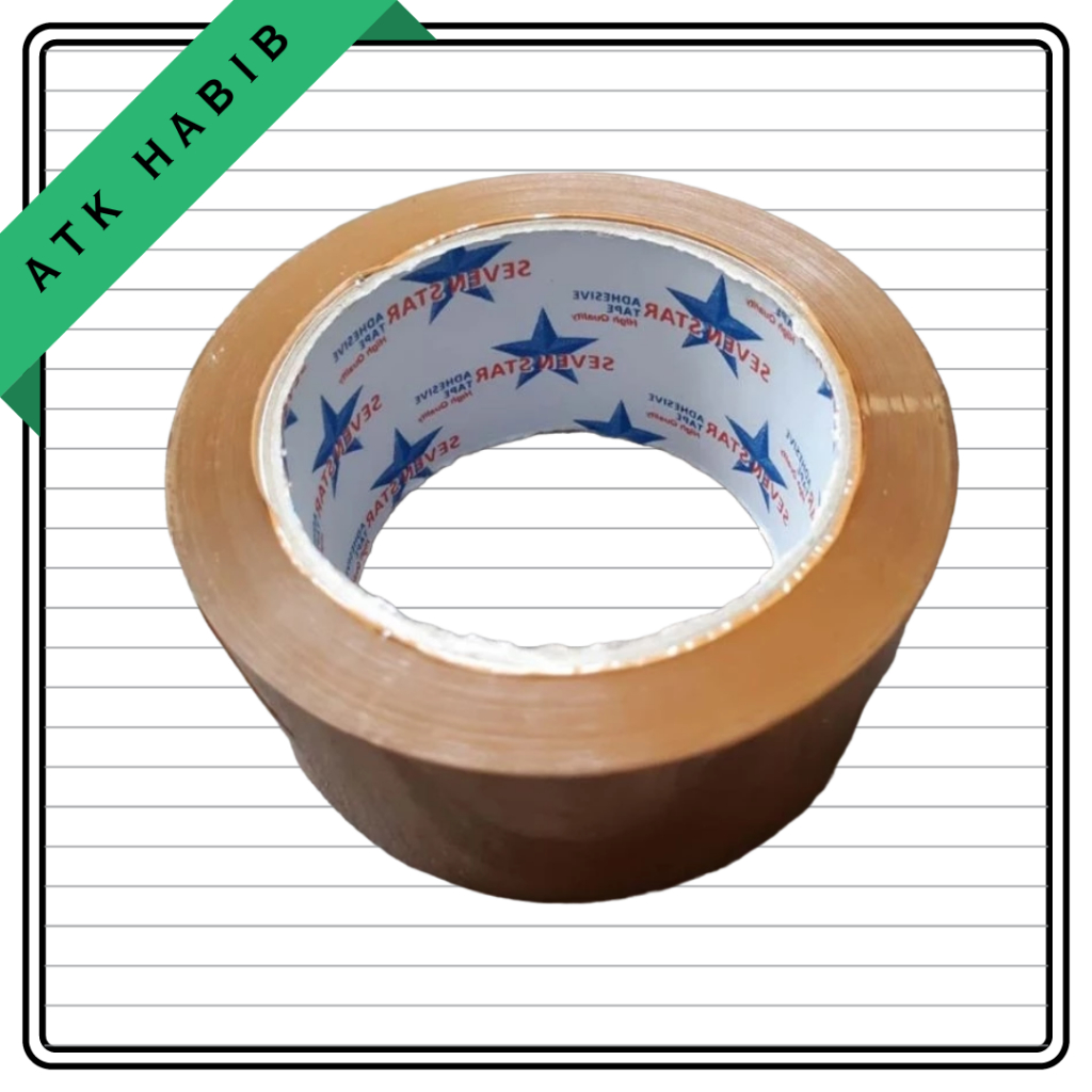 

Lakban Solatip Isolasi OPP Coklat Seven Star 2 Inch MURAH
