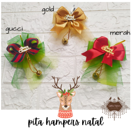 

DEKORASI NATAL!!! pita hampers natal/pita natal/ pita kado instan/pita parcel/instant ribbon/christmast ribbon/Parcel Mania Magelang