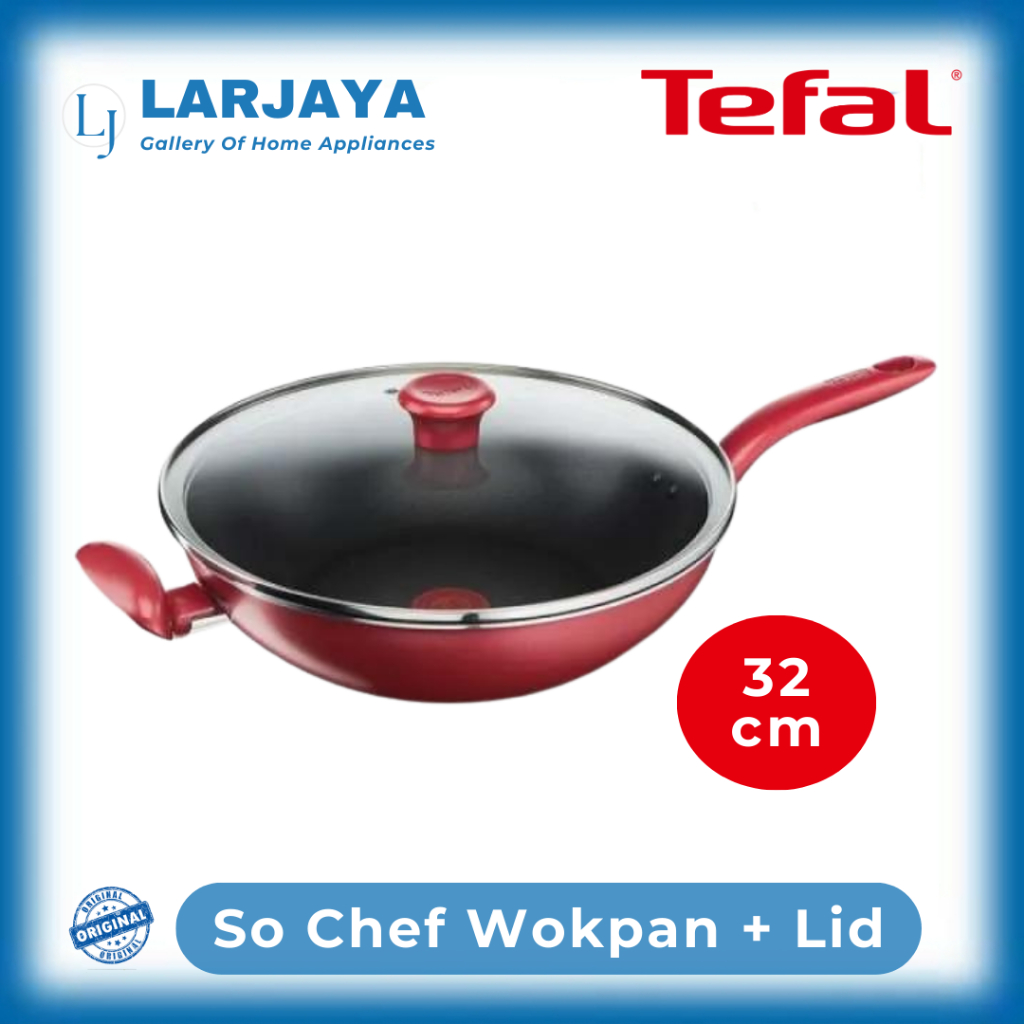 Wok Pan 32 cm + Lid Tefal So Chef (Induction Heating)