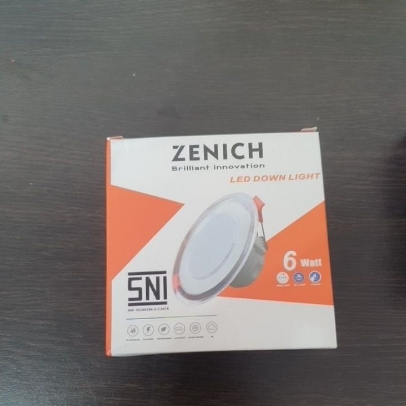Lampu Downlight Zenich Inbow (IB) Bulat  3warna( Warm white,blue,pink) 6W