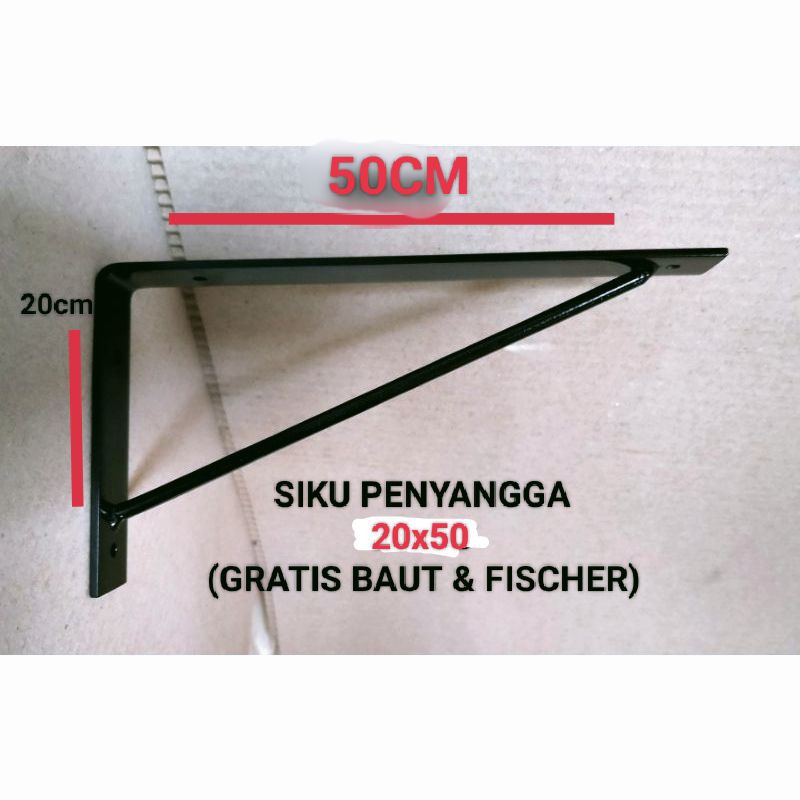 Rak besi penyangga siku penyangga